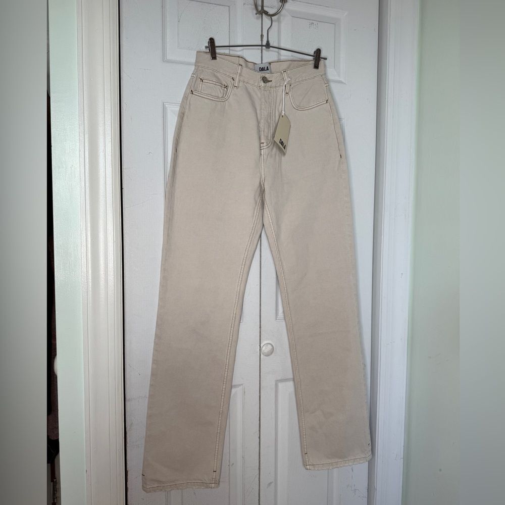 NWT Designer Dala ORGANIC Alley Jeans in Salt Color Sz 28